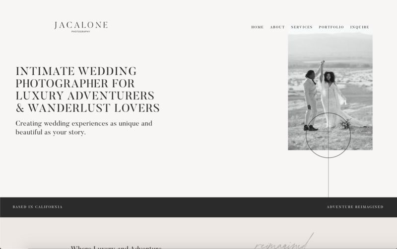 ally jacalone website copy example