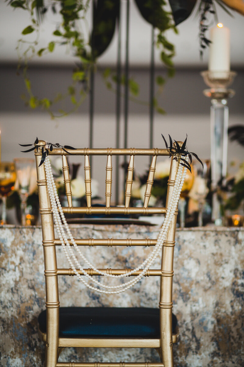 Elegant wedding reception chair