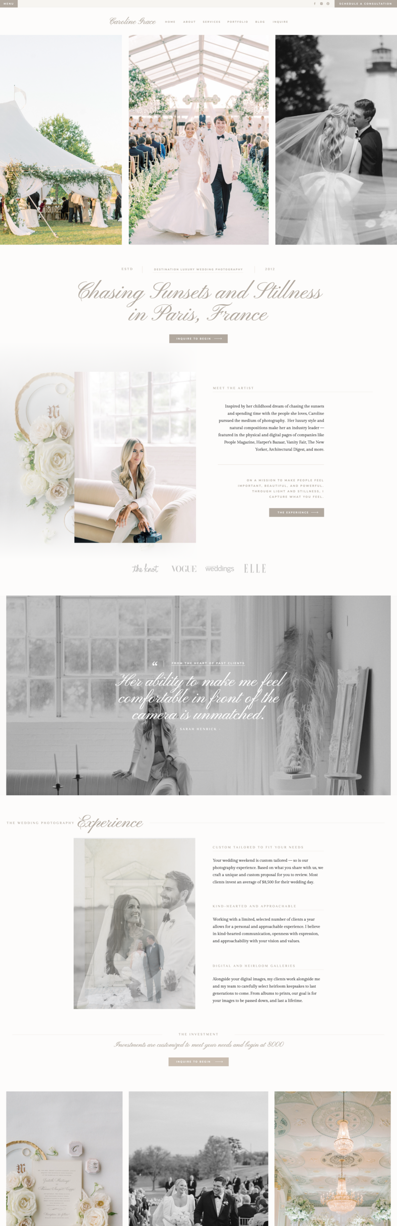 Easy-to-customize Showit website templates for photographers and creatives, designed to showcase your work and convert visitors into clients.