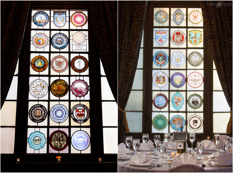 Stained-Glass-Windows-at-University-Club-Wedding-Reception-in-Denver