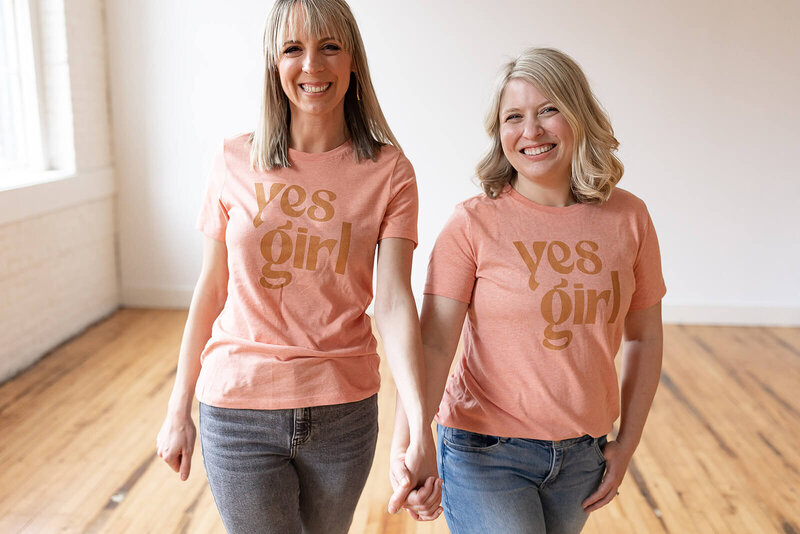 Yes Girl Mauve Tee Apparel for Female Entrepreneurs By Duo Collective