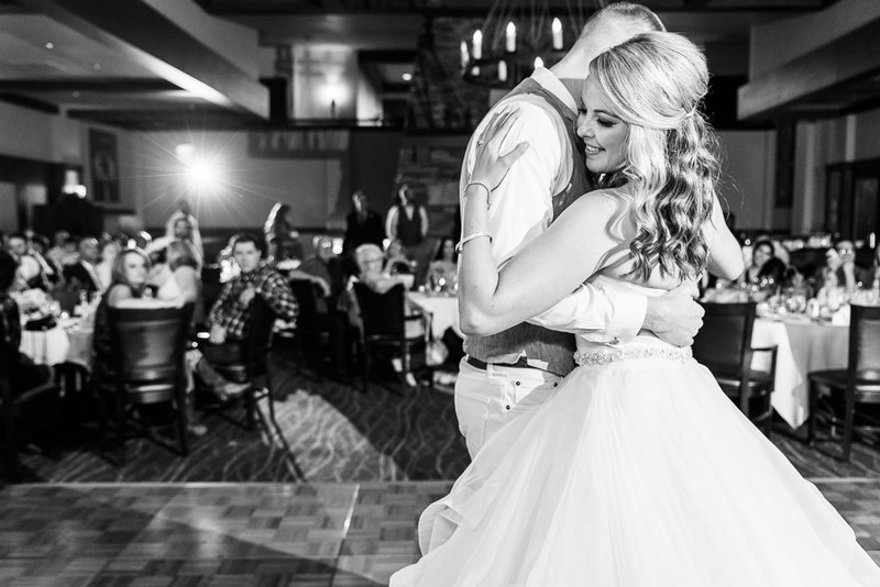 The Lodge at Ventana Canyon Wedding Reception Photo of Bride and Groom's First Dance | Tucson Wedding Photographer | West End Photography