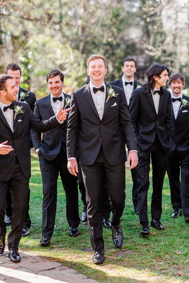 groomsmen in tuxedos by Knoxville Wedding Photographer, Amanda May Photos