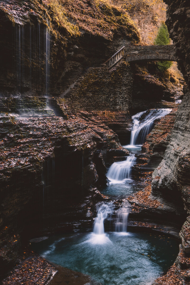 Waterfall at Watkins Glen in Upstate New York..