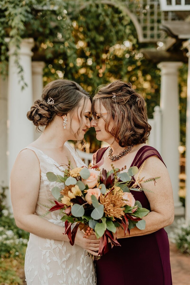 Mother and Daughter at Daniel Stowe Botanical Garden Wedding