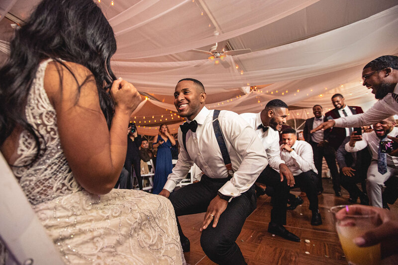Couple laughing and dancing at Philadelphia Wedding Reception