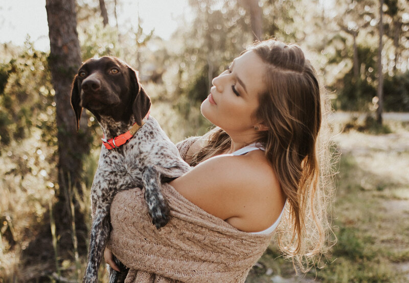 Anna with her dog