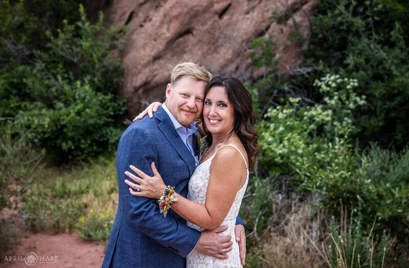 Red Rocks Trading Post Trail Wedding Portrait in June