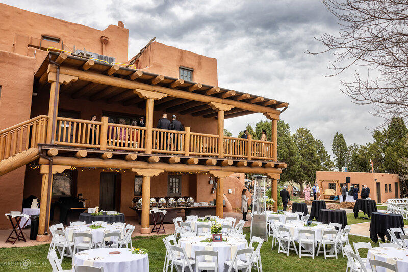 Red Rocks Trading Post Set up for a Spring Wedding Outside