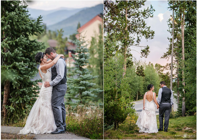 Wedding Portraits on the grounds of BlueSky Breckenridge in Colorado