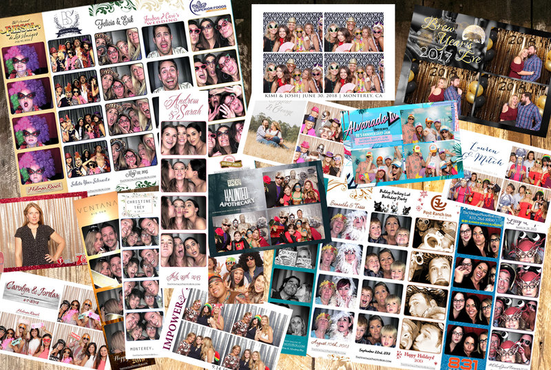 a variety of photo booth print layouts