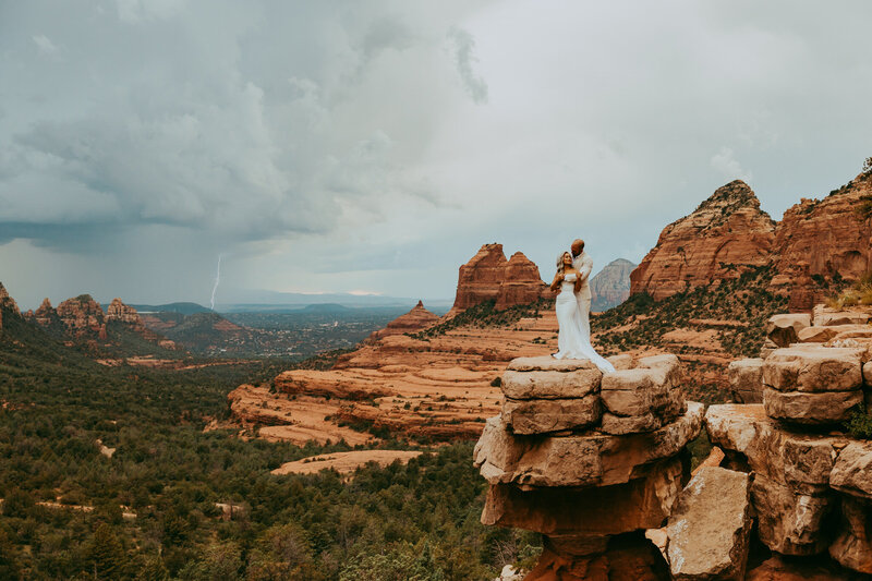 couple  on cathedral rock