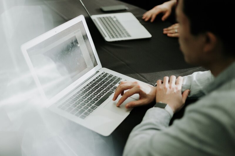 Man working on computer