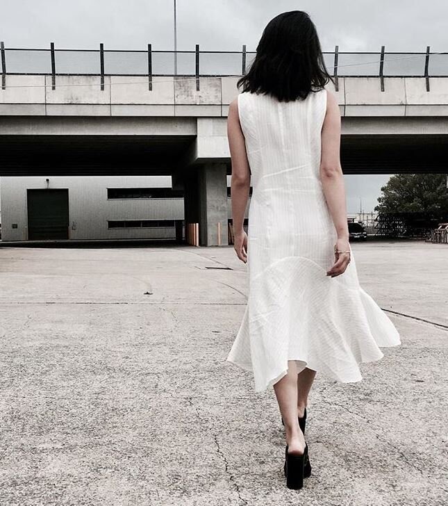 VERONIKA  MAINE WHITE DRESS STYLED BY ONE AVENUE