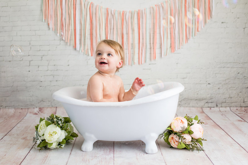 Baby in bath tub