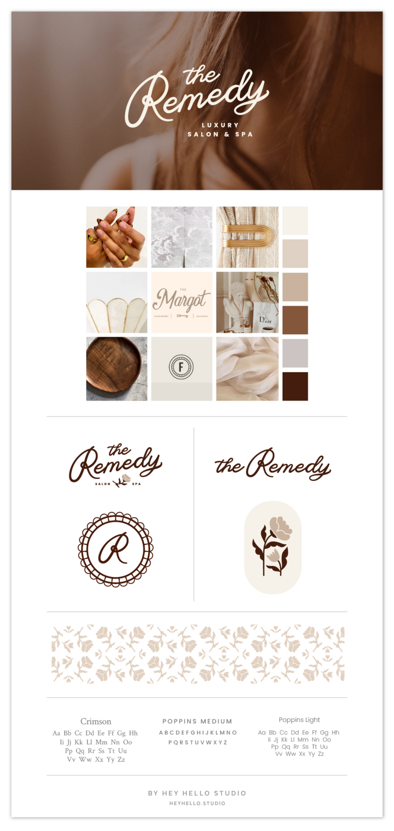 The Remedy Luxury Salon & Spa Brand Board by Hey Hello Studio