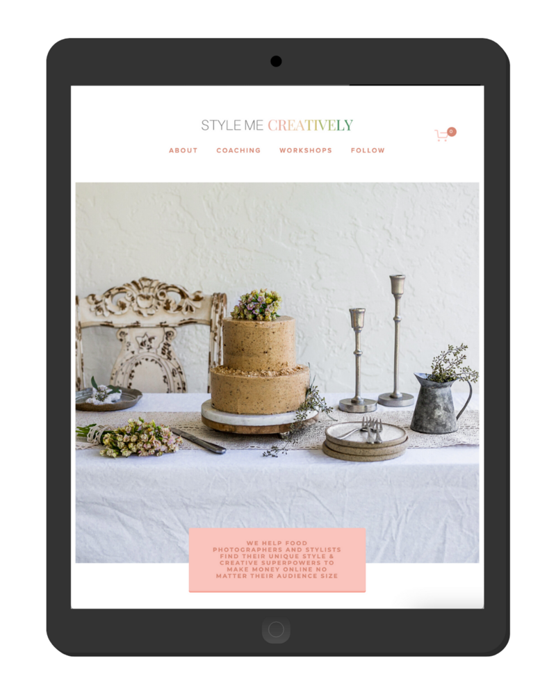 food photographer and blogger squarespace website