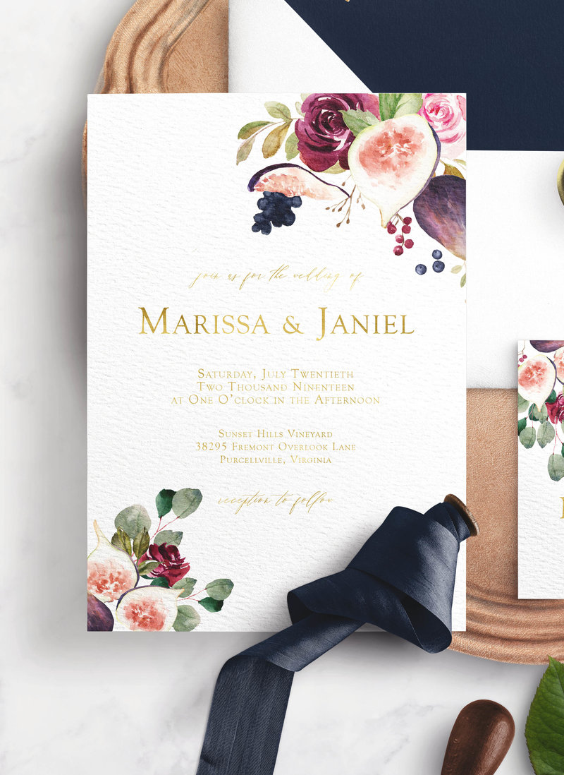 floral _fruit_wedding_invitation