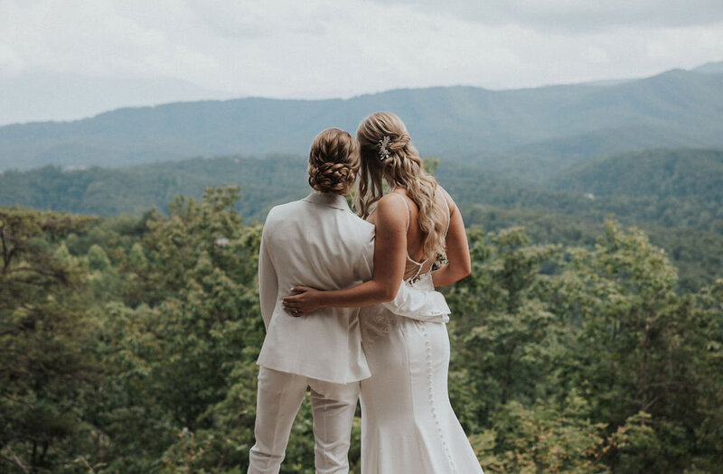 Smoky Mountain Destination Wedding Views Outdoor Ceremony