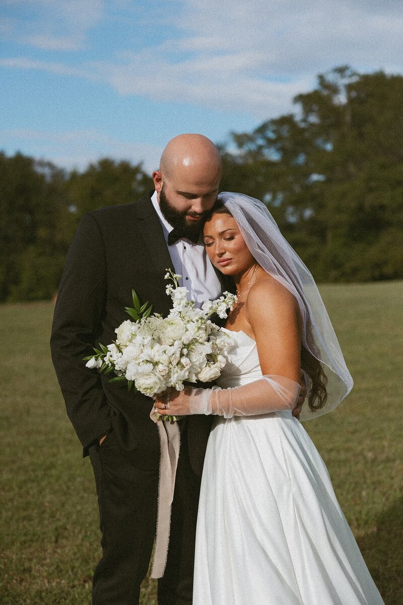 a sweet moment during a greenville sc wedding.