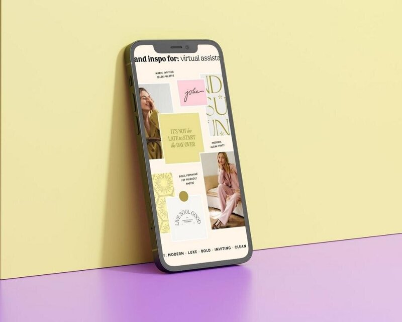 A colorful brand color palette design for creative women entrepreneurs.