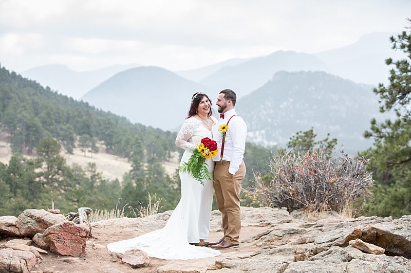 mountain wedding  in Rocky Mountain National Park Colorado