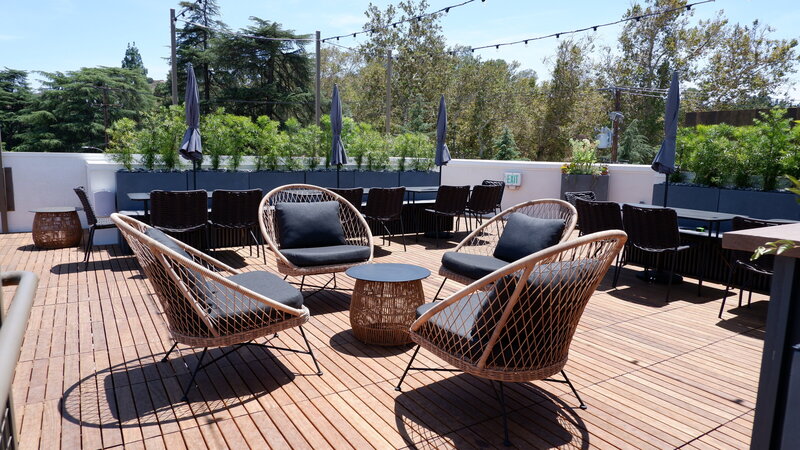Hart and Main's Sun Soaked garden terrace offers a perfect getaway during any event