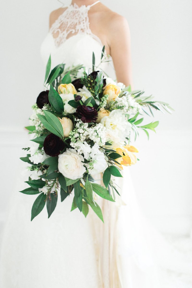 Wedding Bouquet with Greenery and flowers