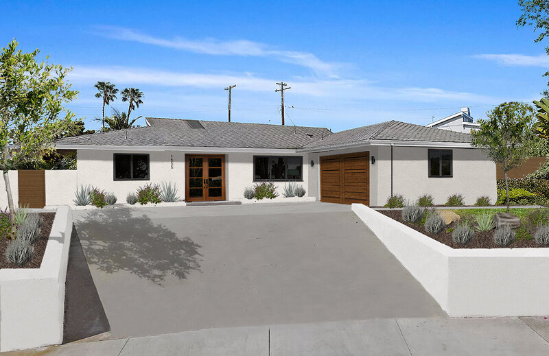 santa barbara ranch exterior with wood doors