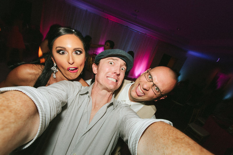 Crazy wedding photographer selfie