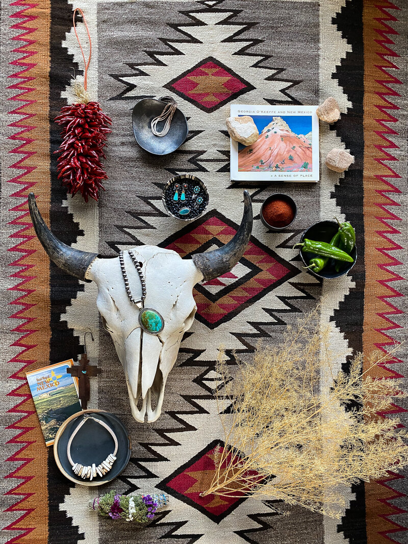 Santa Fe Inspired Mood Board featured in Travel and Lifestyle Magazine The Loaded Trunk