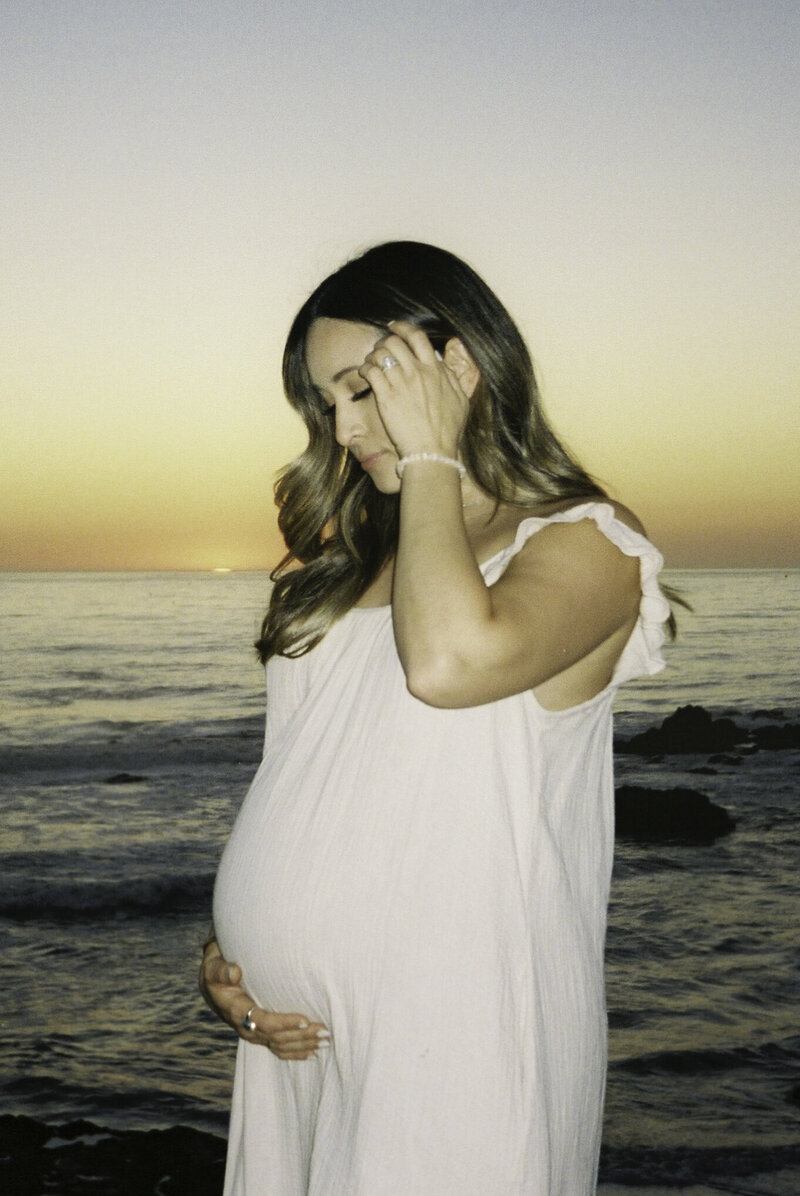 Sydnee Marie Photography -- Pescadero State Beach Sunset Maternity Session - Leah - Film-27