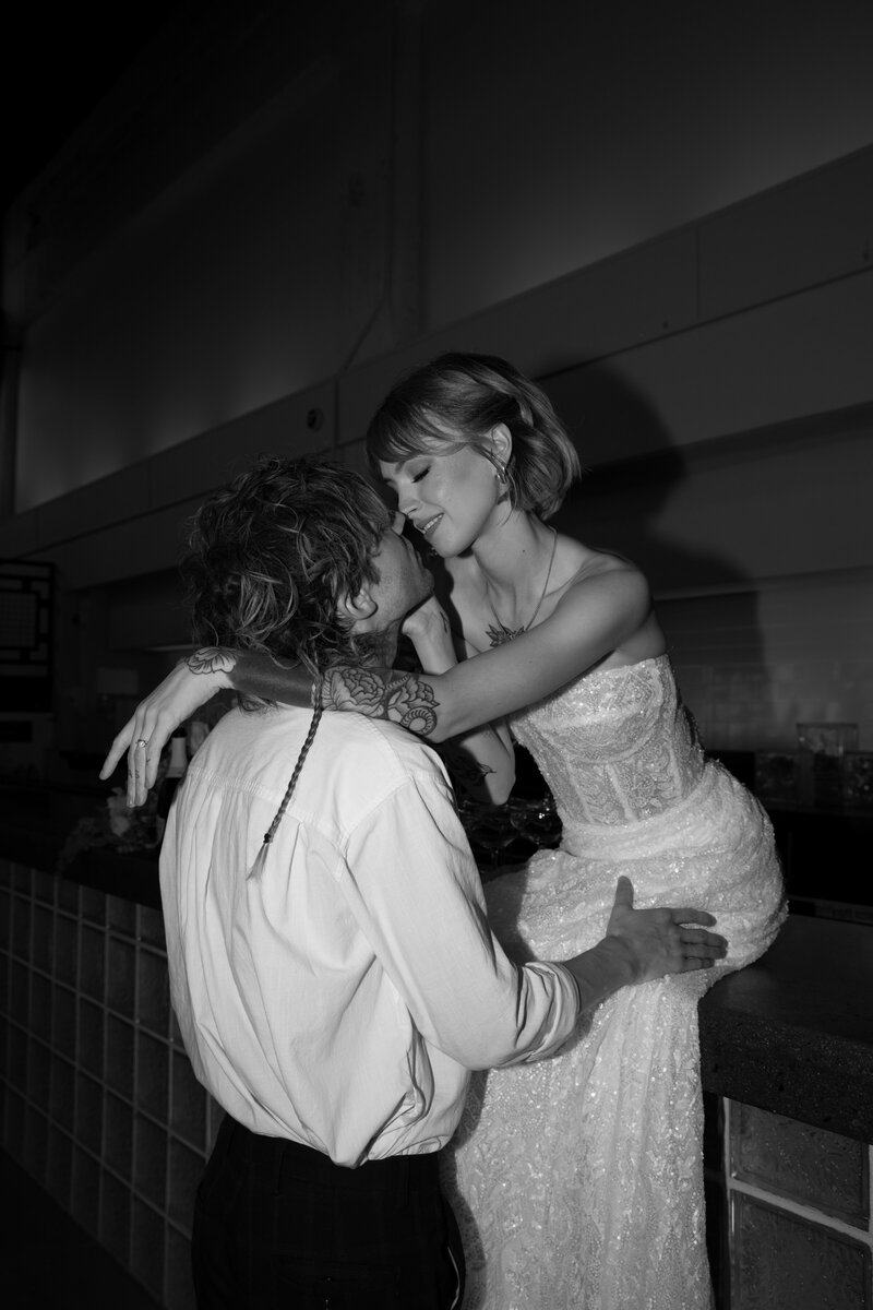 Ice House Champagne Tower Kiss