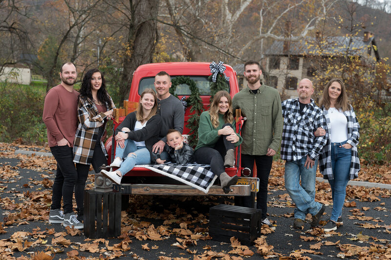 Family Photos, Christmas, Vintage Truck, Extended Family