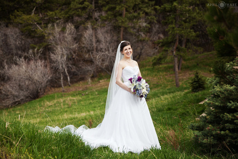 Bridal portrait during spring at The Pines at Genesee