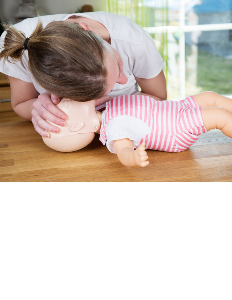 New mom holding baby