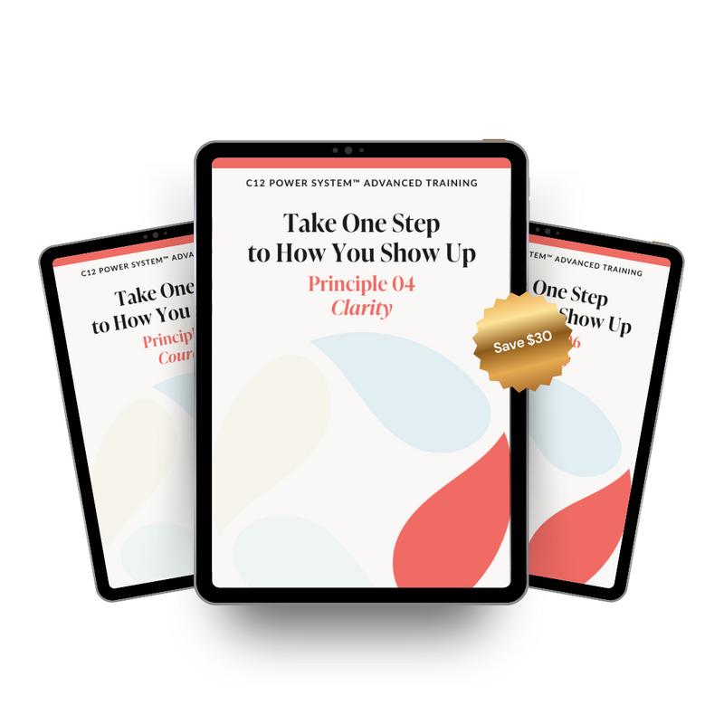 C12 Power System bundle of the 3 principle workbook in How You Show Up