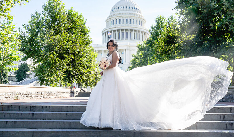 Beautiful Bride at the Nations Capital