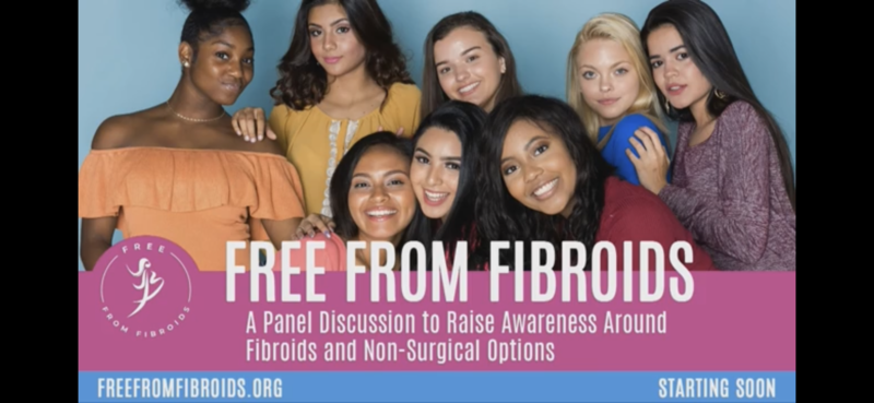 Adrianna Hopkins serves as moderator for a panel discussion for Free from Fibroids
