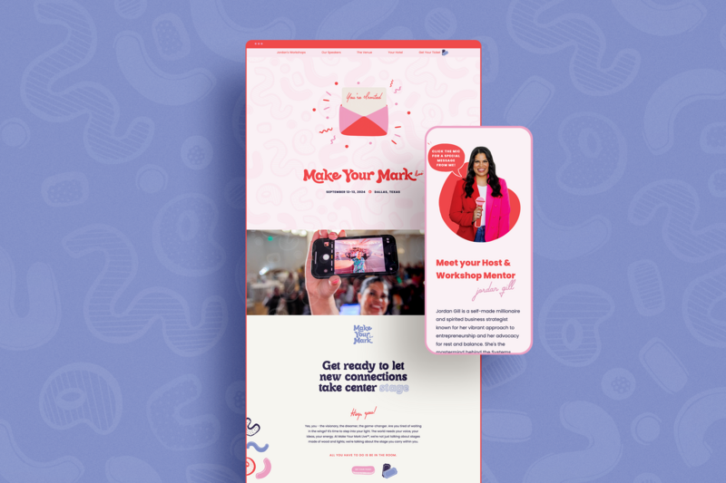 Conference website design for Make Your Mark by Knoxville web design agency Liberty Type