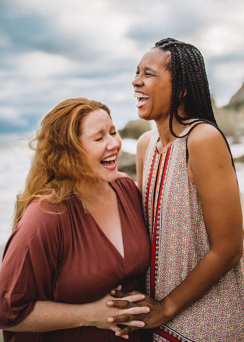 photo of laughing lesbian couple