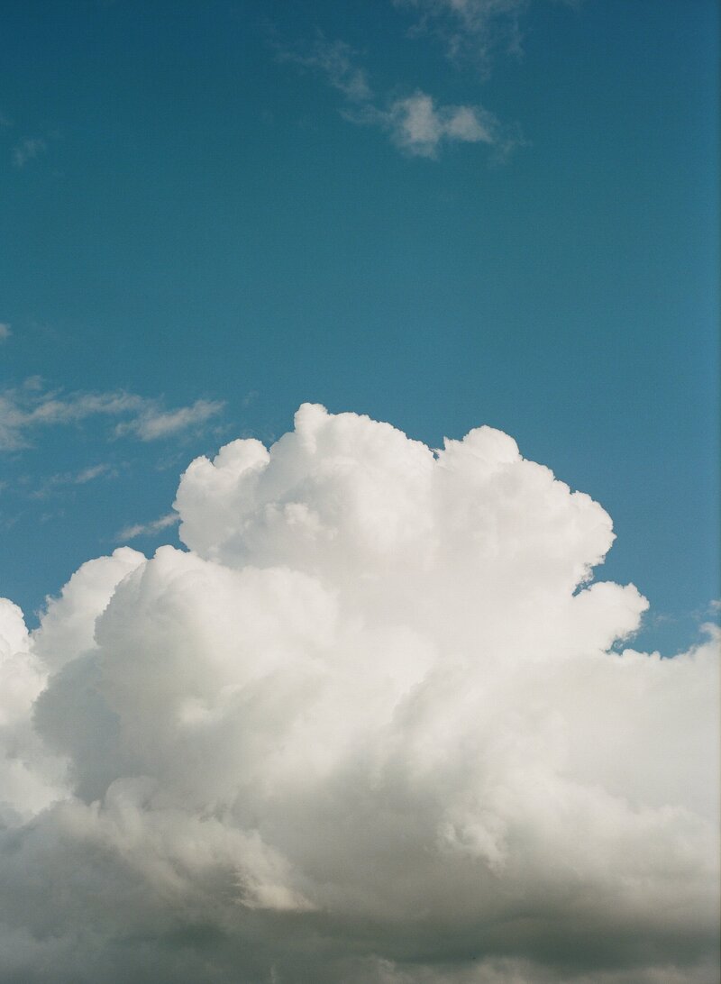 Thunder cloud in blue skies
