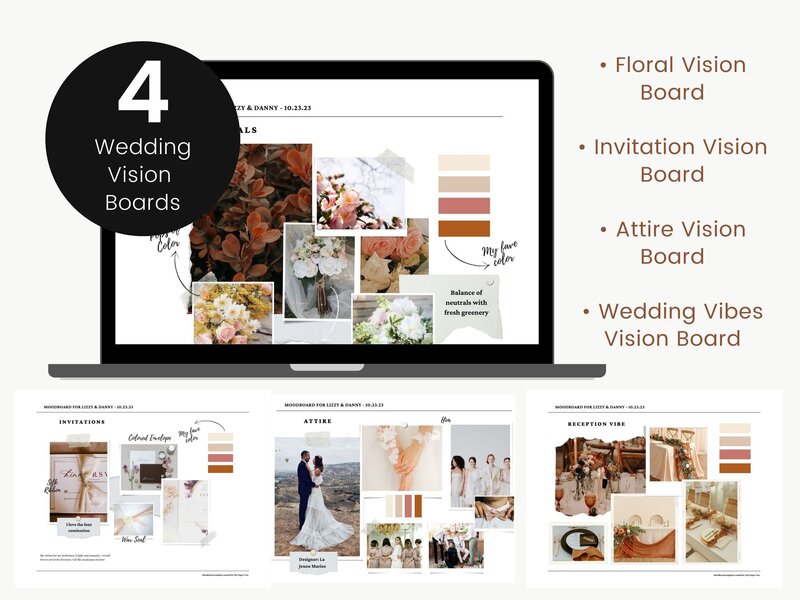 Digital Wedding Moodboard for Instant Download