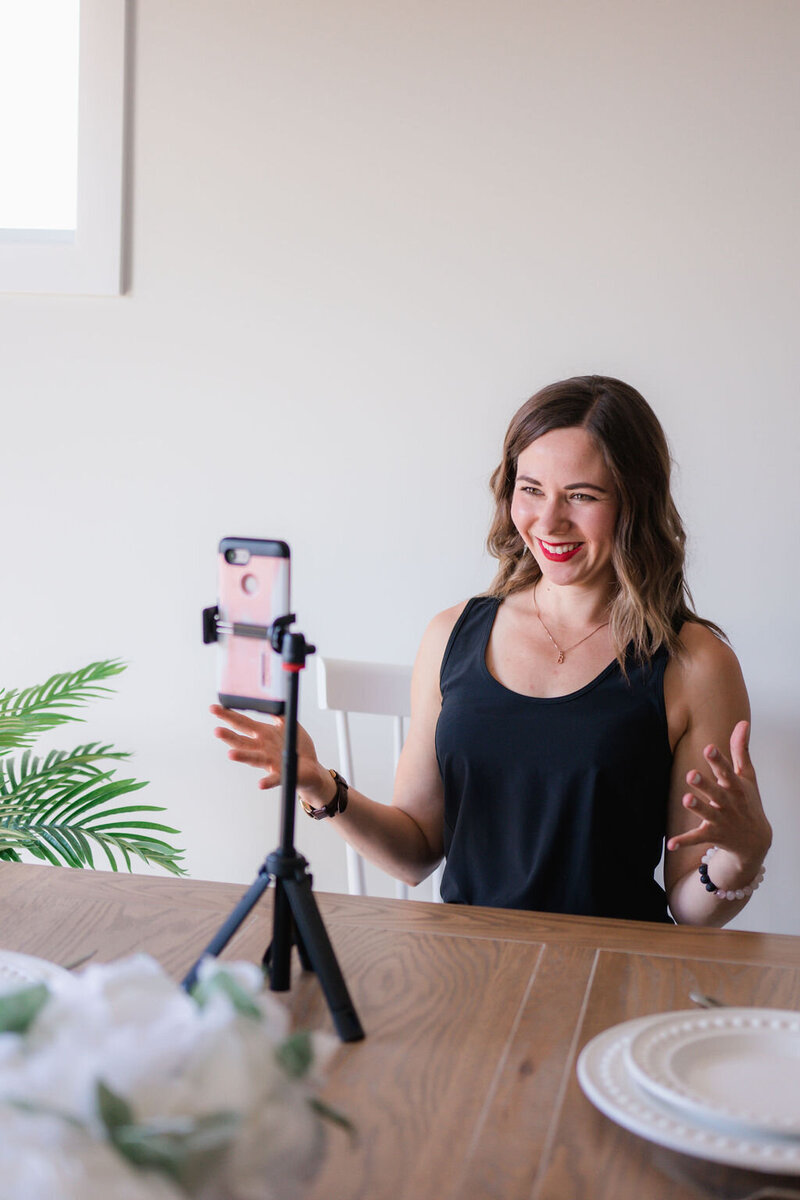 woman making a video call
