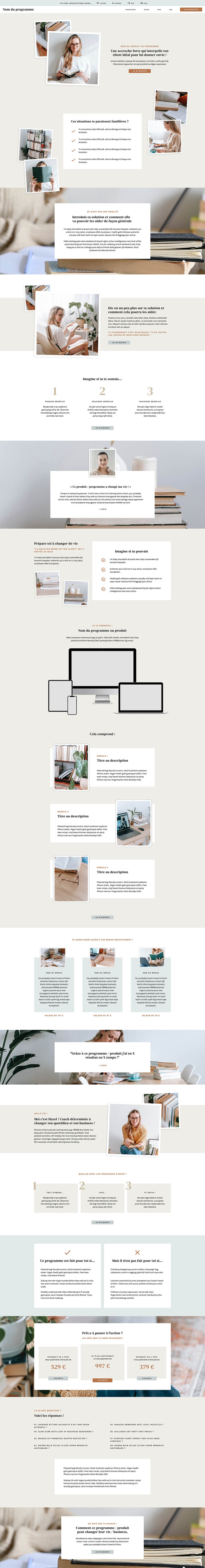 Capture d'écran du template de site Internet Showit Ash
