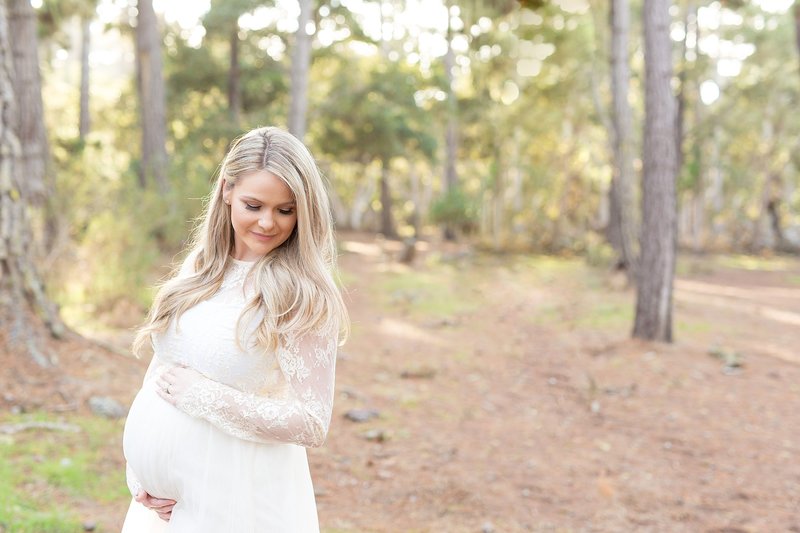 pacific grove woods white maternity dress