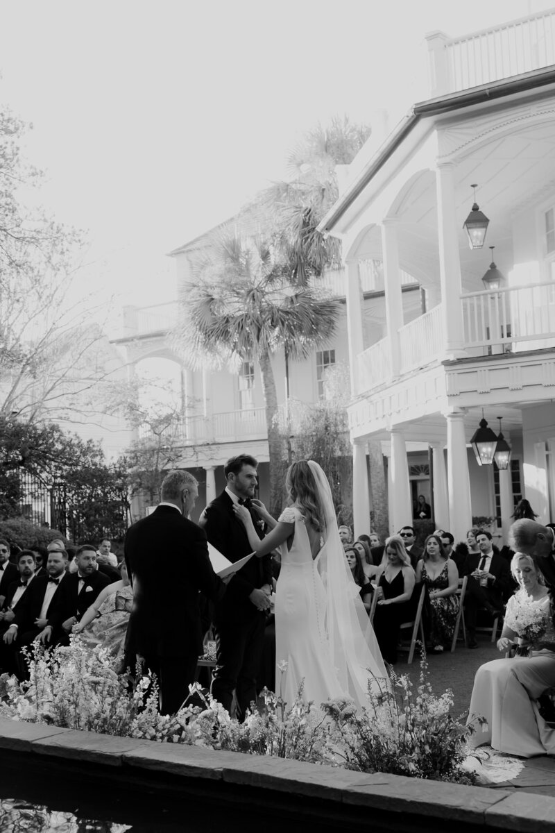 Wedding ceremony at the William Aiken House in Charleston