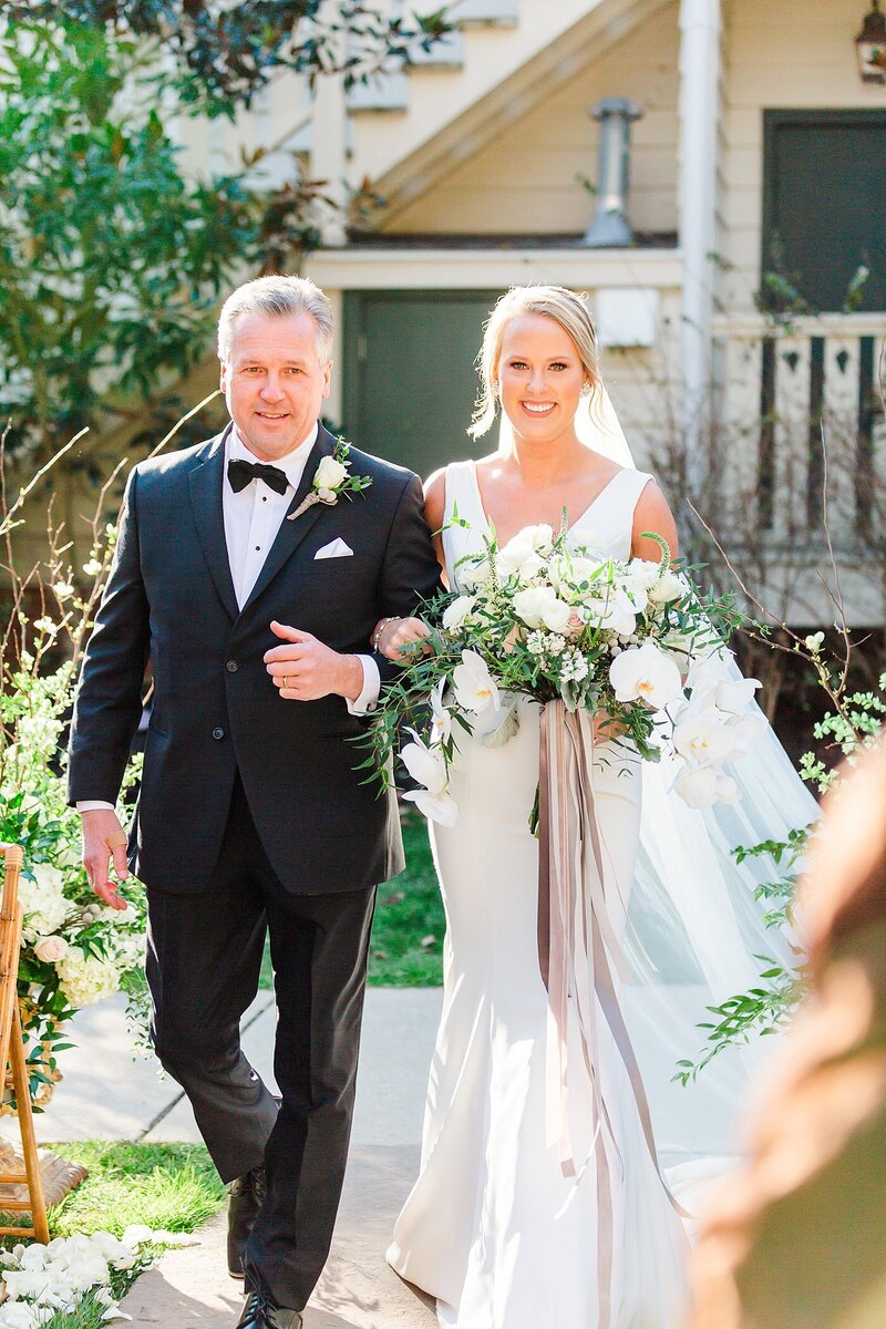 father walking bride down the aisle by Knoxville Wedding Photographer, Amanda May Photos
