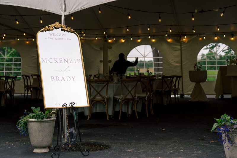 Evening reception venue with warm lighting, rustic decor, and string lights – photographed by wedding photographer Niko Coric – Lumen Clarity Media