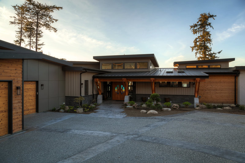 exterior image of mid century modern home